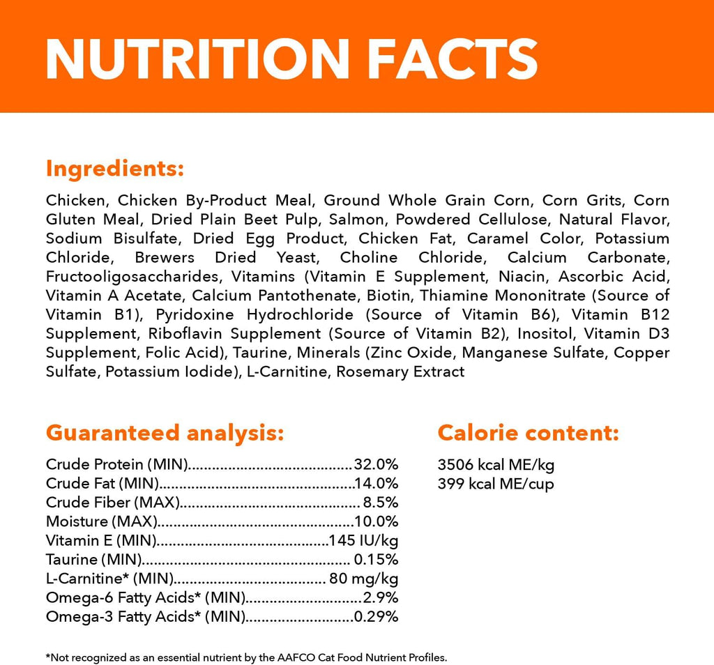 Proactive Health Adult Hairball Care Dry Cat Food with Chicken and Salmon, 3.5 Lb. Bag