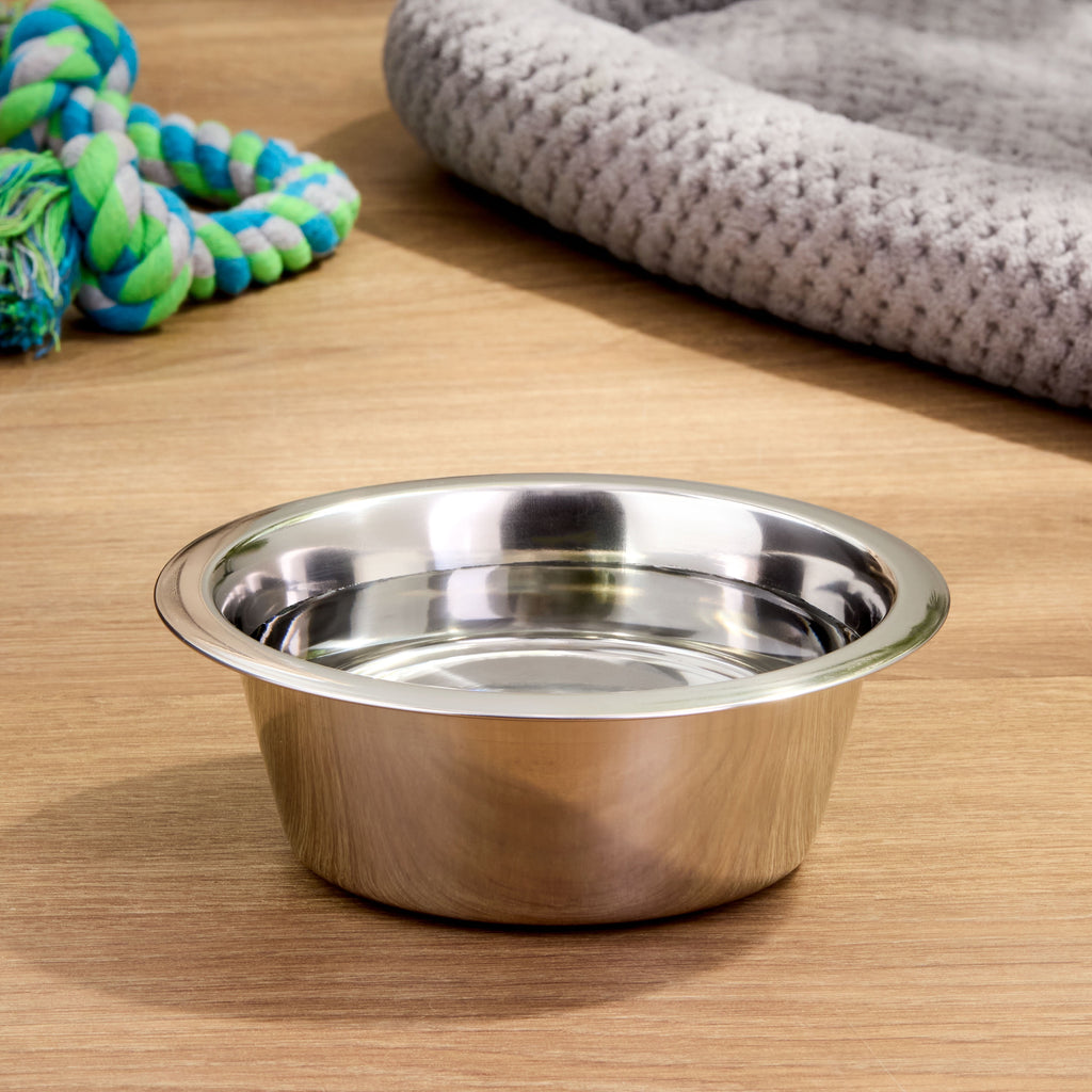 (2 Pack)  Stainless Steel Dog Bowl with Paws for Medium Sized Dogs
