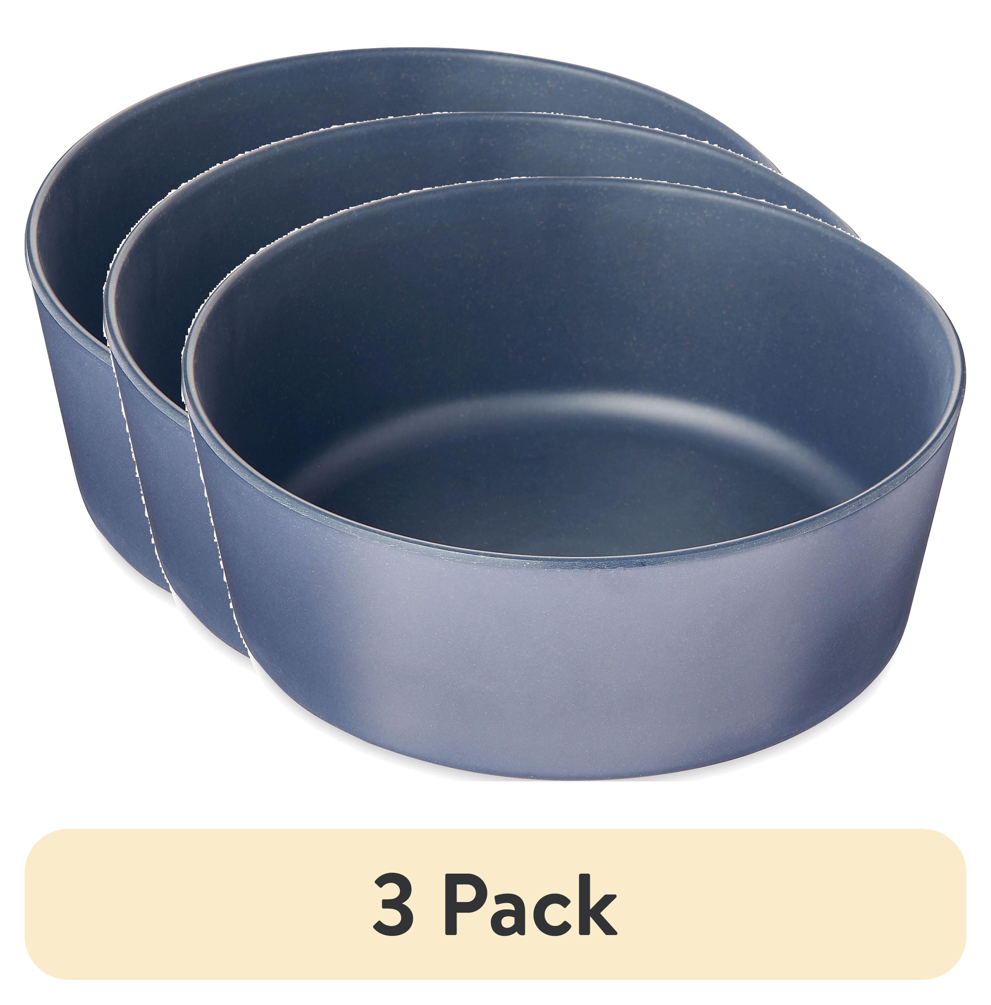 (3 Pack)  Melamine Dog Bowl, Blue, Medium