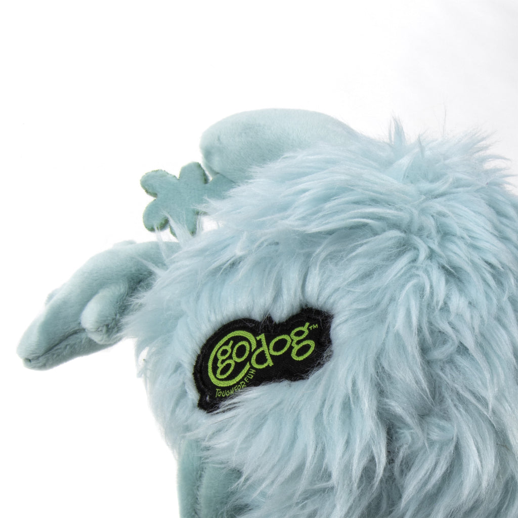 Playclean Germs Squeaky Plush Dog Toy with Odor-Eliminating Essential Oils, Chew Guard Technology - Seafoam, Small