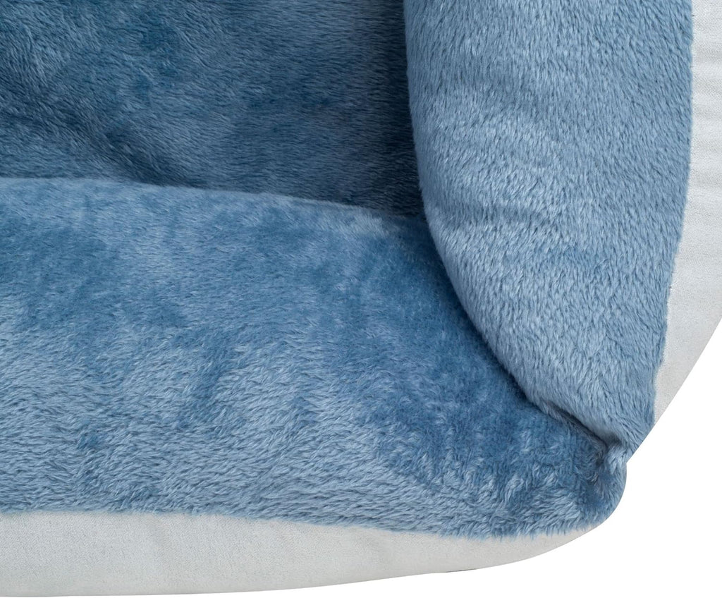 Orthopedic Rectangle Bolster Pet Bed,Dog Bed, Medium 25X21 Inches Blue, by , Blue with Orthopedic Insert. (HCT-ORT-BLUE)