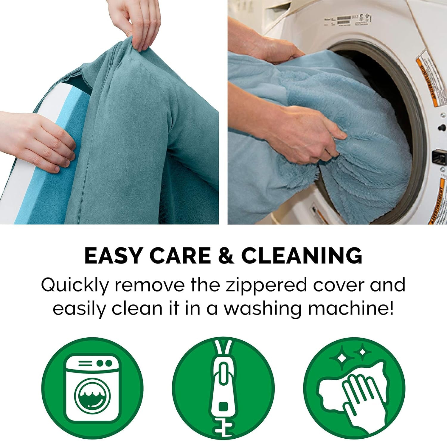 Cooling Gel Dog Bed for Large Dogs W/ Removable Bolsters & Washable Cover, for Dogs up to 95 Lbs - Plush & Suede Sofa - Deep Pool, Jumbo/Xl