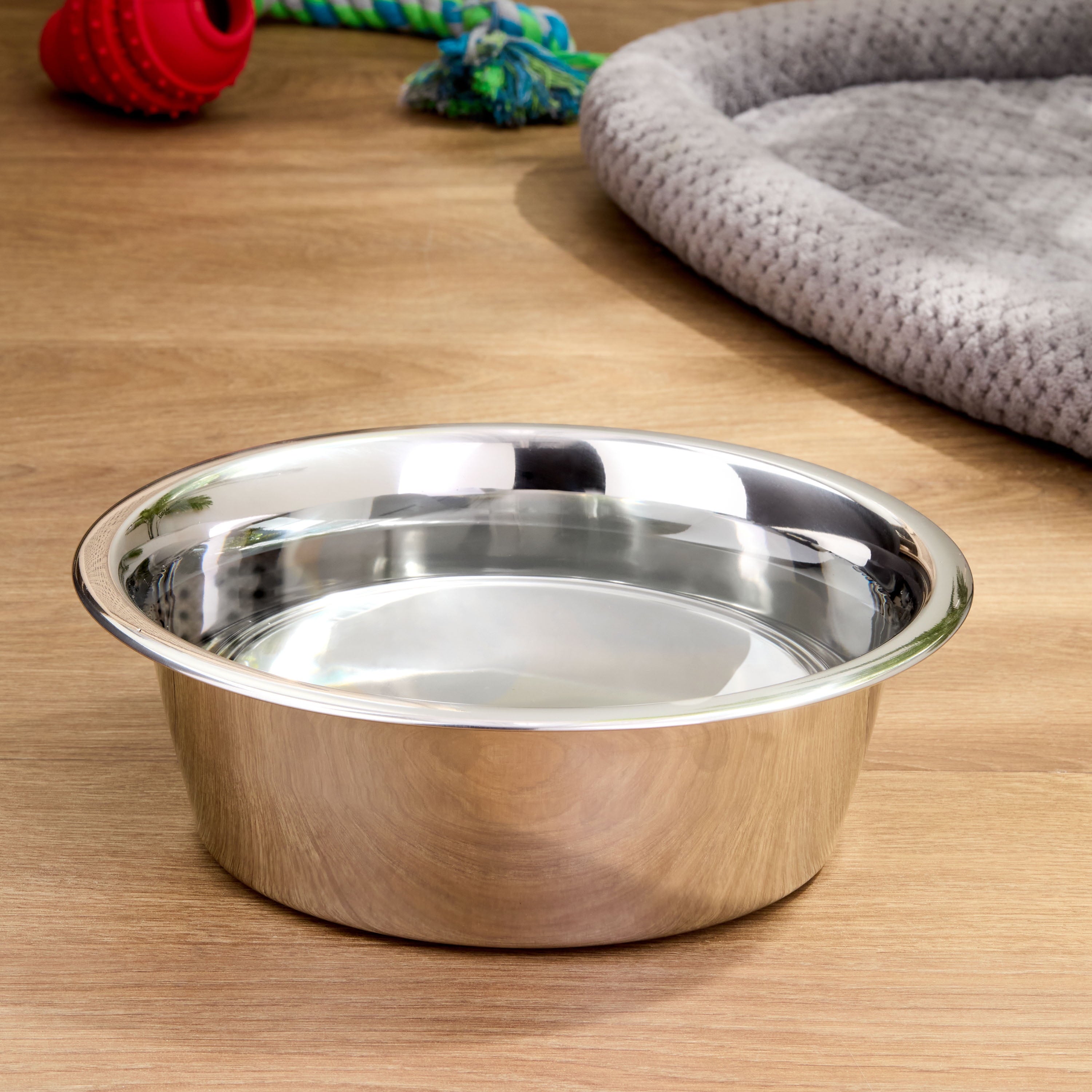 (2 Pack)  Stainless Steel Dog Bowl with Paws for Medium Sized Dogs