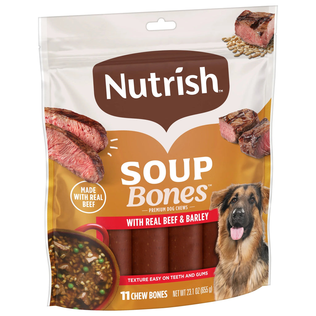 Soup Bones Premium Dog Chews with Real Beef and Barley, 11 Chews (Rachael Ray)