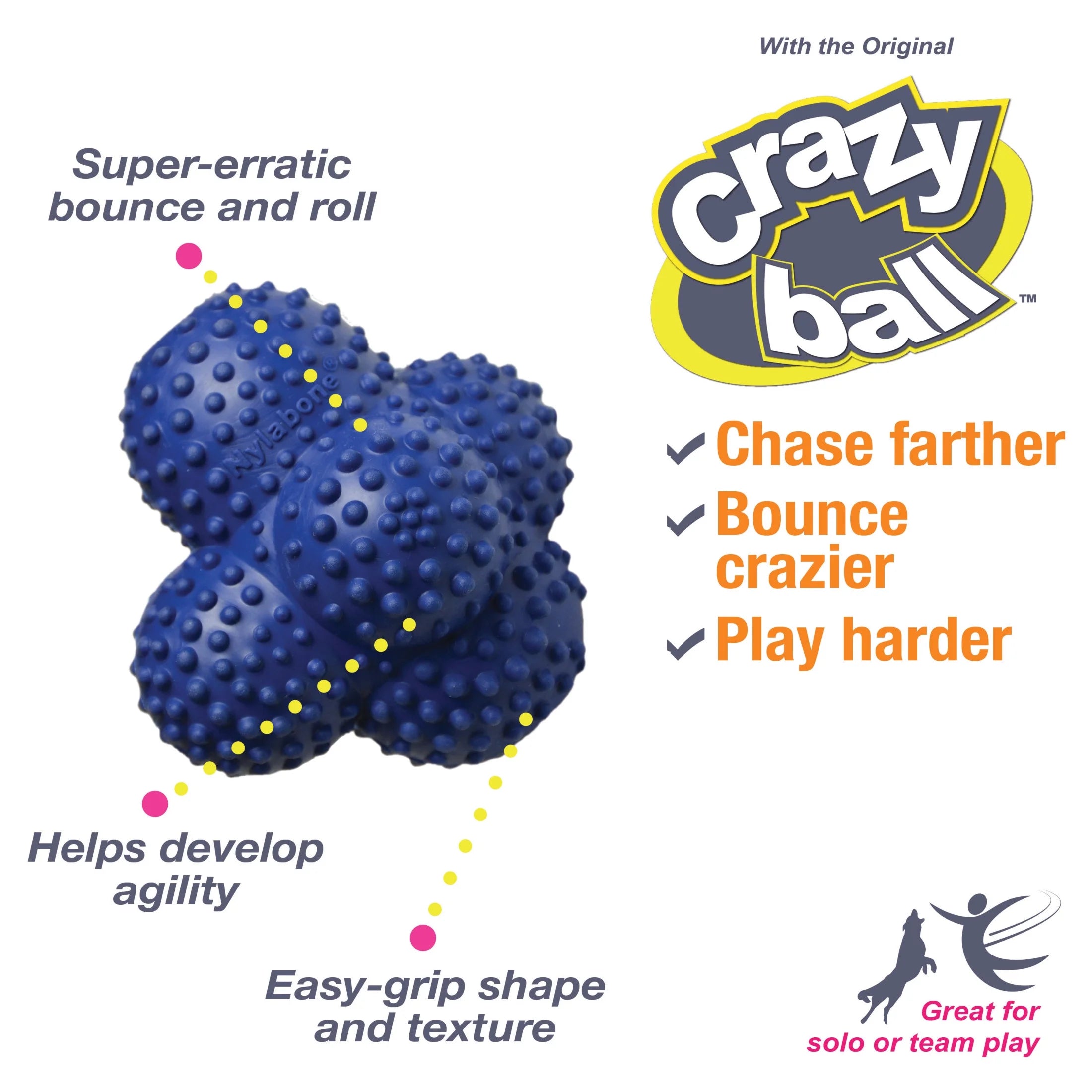 Power Play Crazy Ball Dog Toy Large/Giant - up to 50 Lbs. (1 Count)
