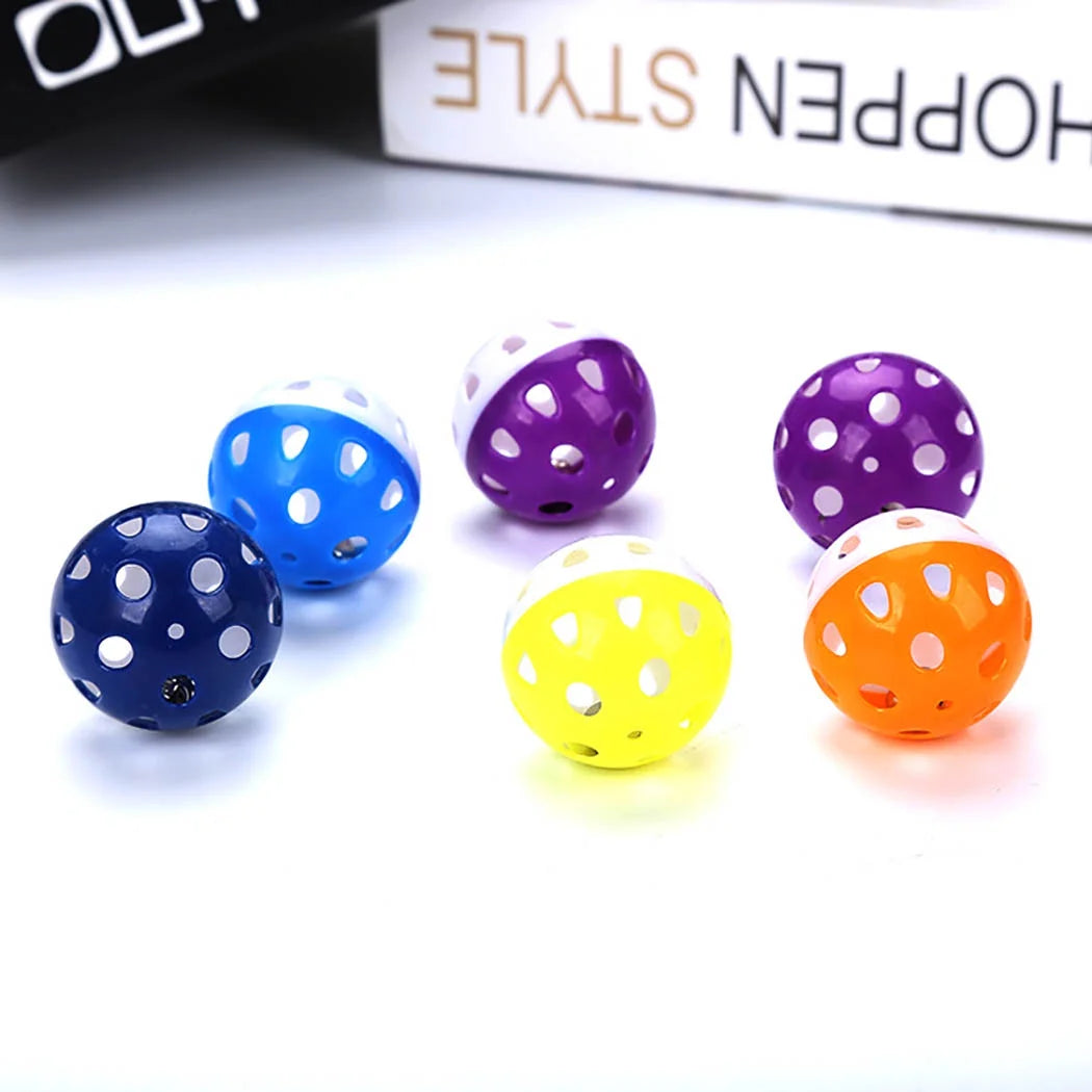6PCS Cat Toy Bell Ball Interactive Pet Playing Toy for Kitten Cat